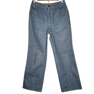 Sears Jeans That Fit Wide Leg Pants Women 30 Blue High‎ Rise Vintage 70s Denim
